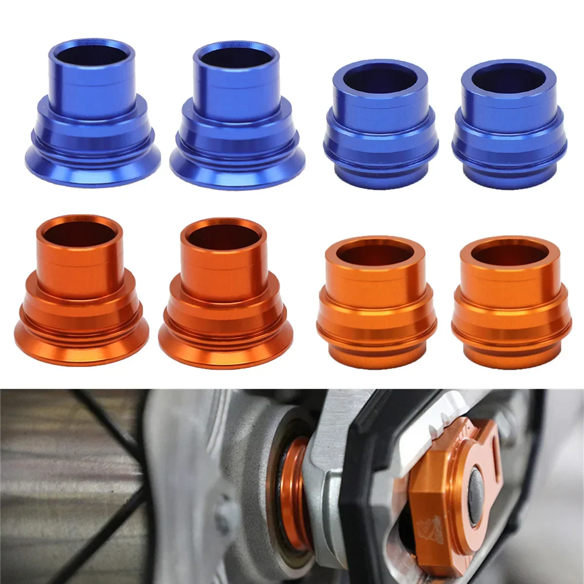 CNC Front Rear Wheel Axle Hub Spacer For KTM EXC EXC-F XC-W XCF-W FE TE TX125 250 300 350 450 500 Enduro Dirt Bike 2017-2023