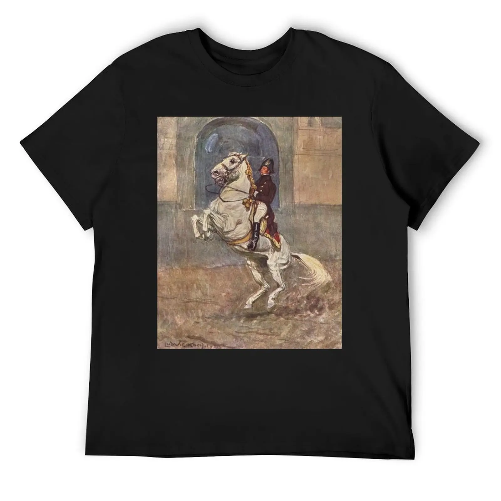 

Lippizan Horse: The Courbette, Classical Dressage at the Spanish Riding School T-Shirt valentines clothes men clothing