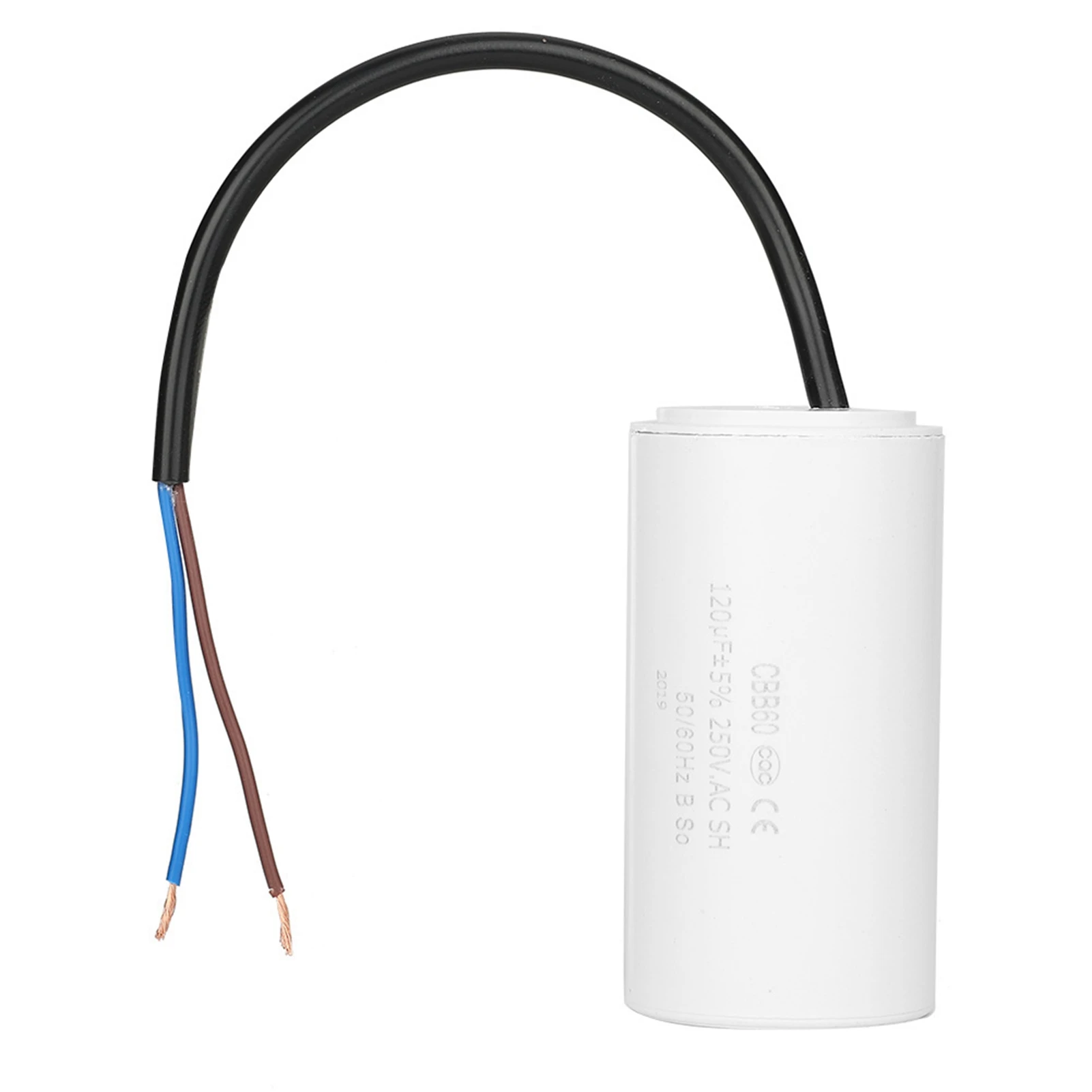 CBB60 Capacitor CBB60 Run Capacitor with Wire  250V AC 120uF 50/60Hz for Motor Air Compressor Motor Capacitor Run Capacitor