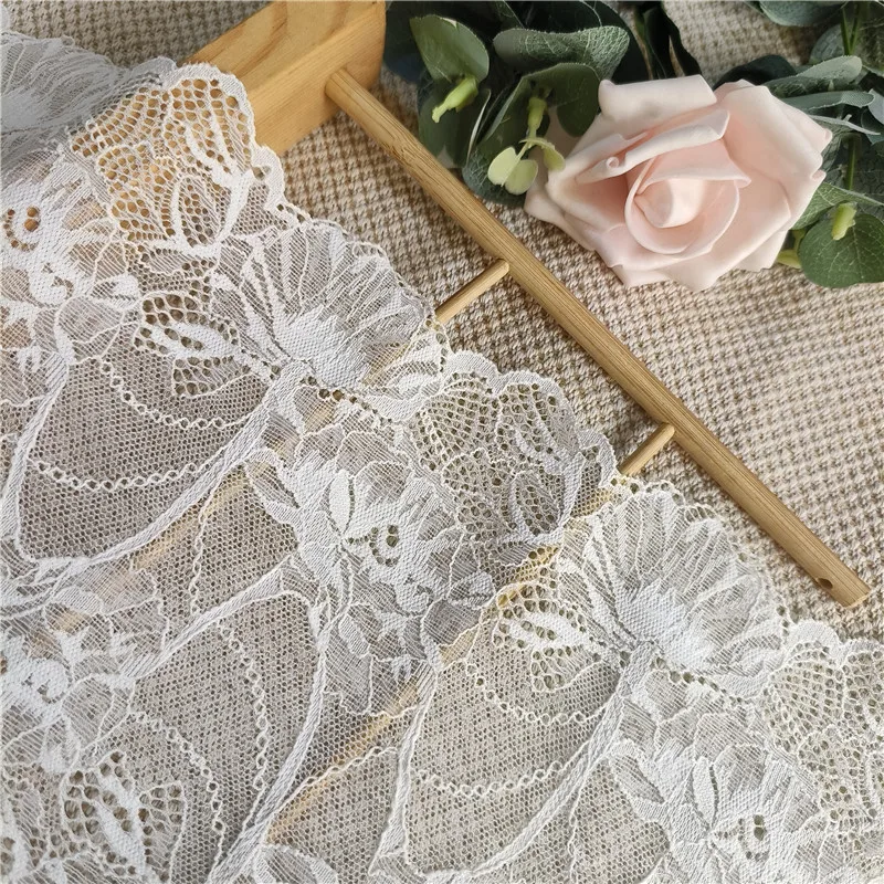 E6126 18.5cm wide DIY white lace accessory high-end wide skirt lace fabric edge hem fabric accessories
