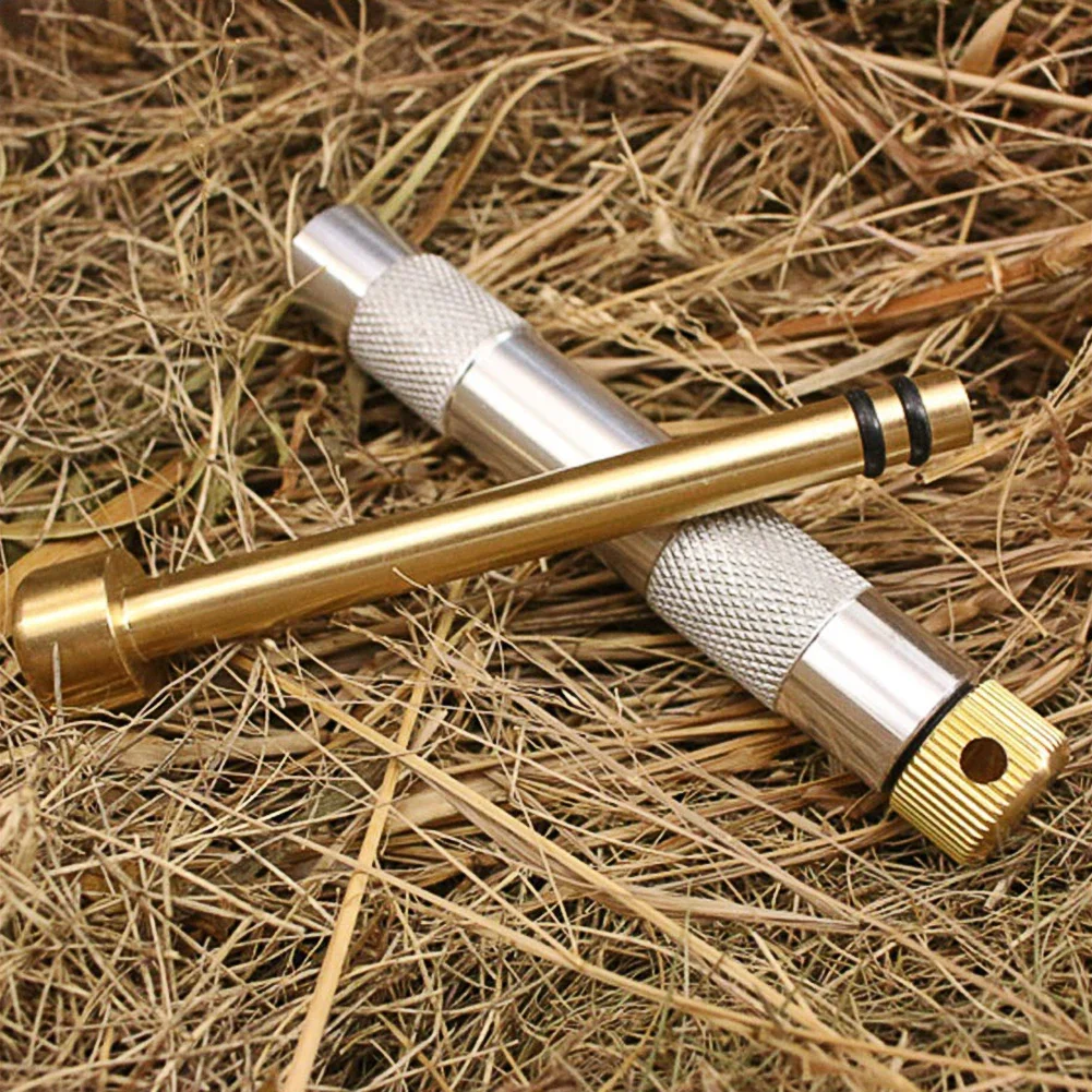 

Brass Emergency Fire Tubes Practical Compression Outdoor Igniter Tube Fire Start Piston Survival Tool Camping Equipment