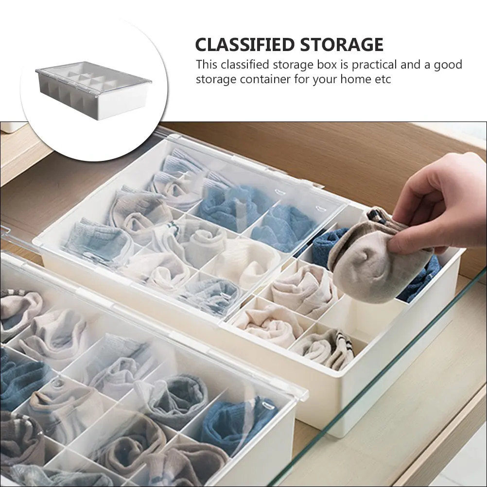 

Drawer Storage Box Socks Underwear Bra Classified Tray PP Material Home Organization Closet Clothing Organizer Space Saving