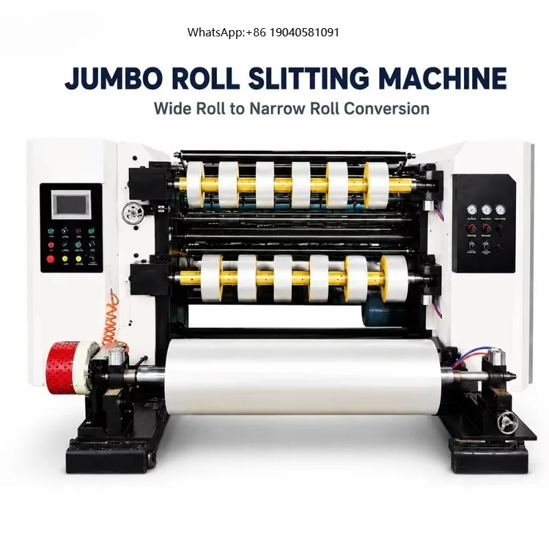 1100mm Paper Reel Slitting Rewinding Machine for Kraft Paper Label Stock Release Liner and Coated Paper Rolls