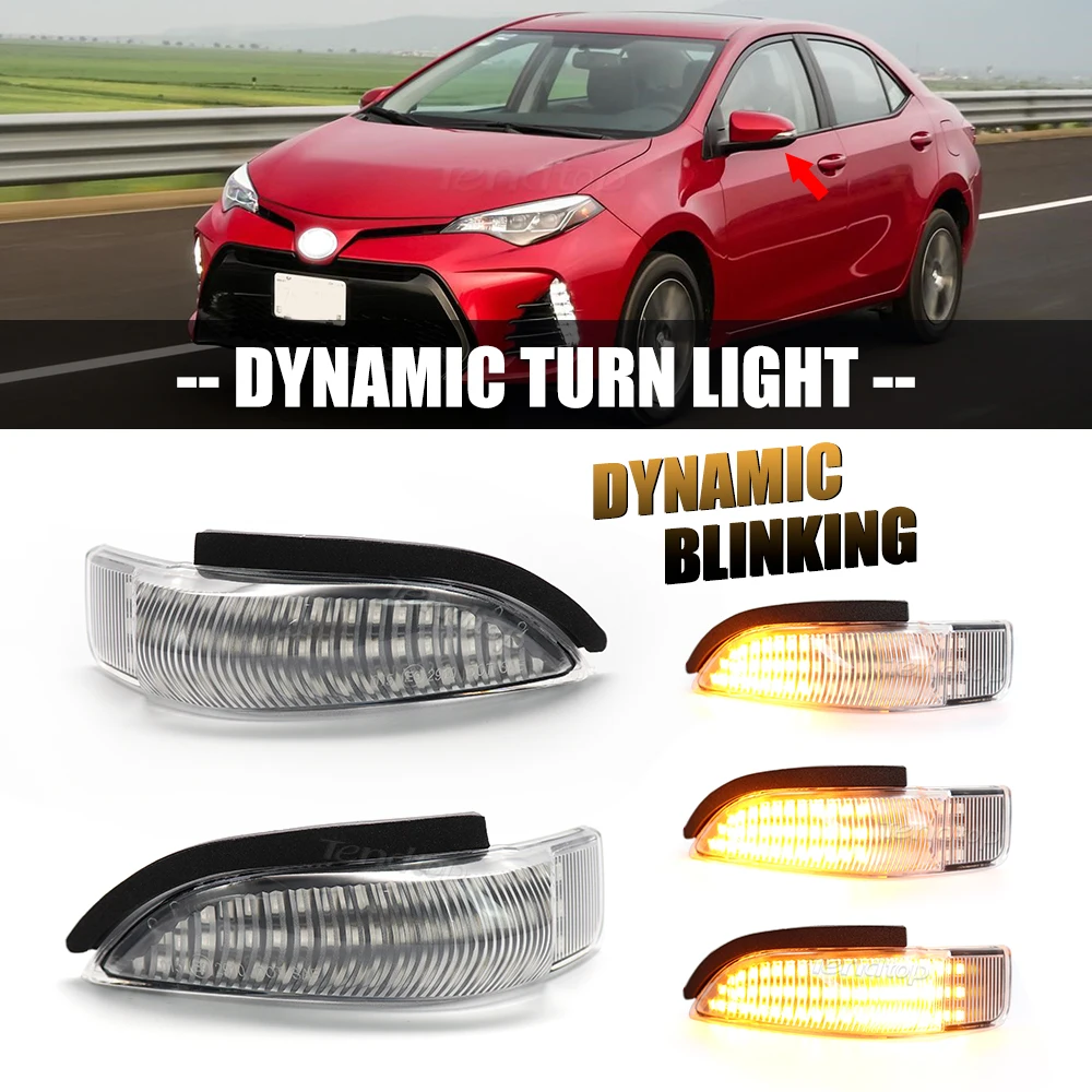 para-toyota-corolla-camry-prius-vios-chr-yaris-venza-avalon-altis-dinamico-piscas-lampadas-led-sinal-de-volta-marcador-lateral-espelho-luz