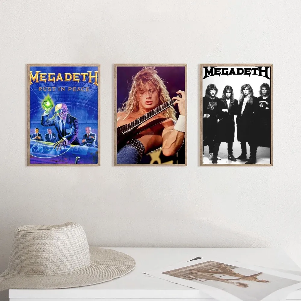 1pc Megadeth Heavy Metal Band Poster Wall Art Home Decor Room Decor Digital Painting Living Room Restaurant Kitchen Art