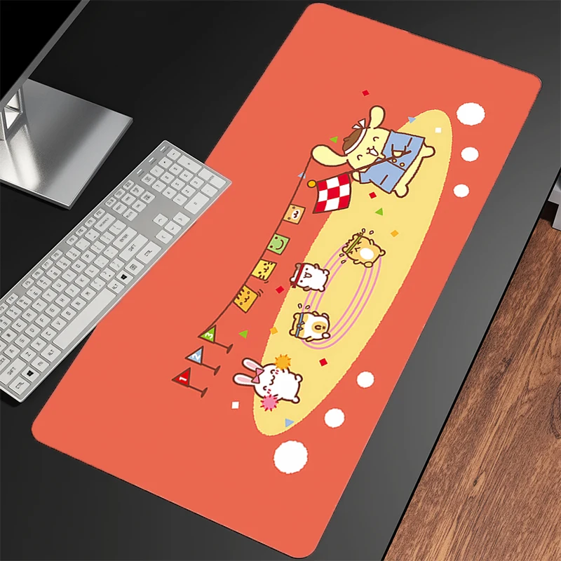 Mouse pad pompompurin e-sports jogadores kawaii gamer tapete de mesa de computador moderno teclado portátil tapete xxl gaming mousepad