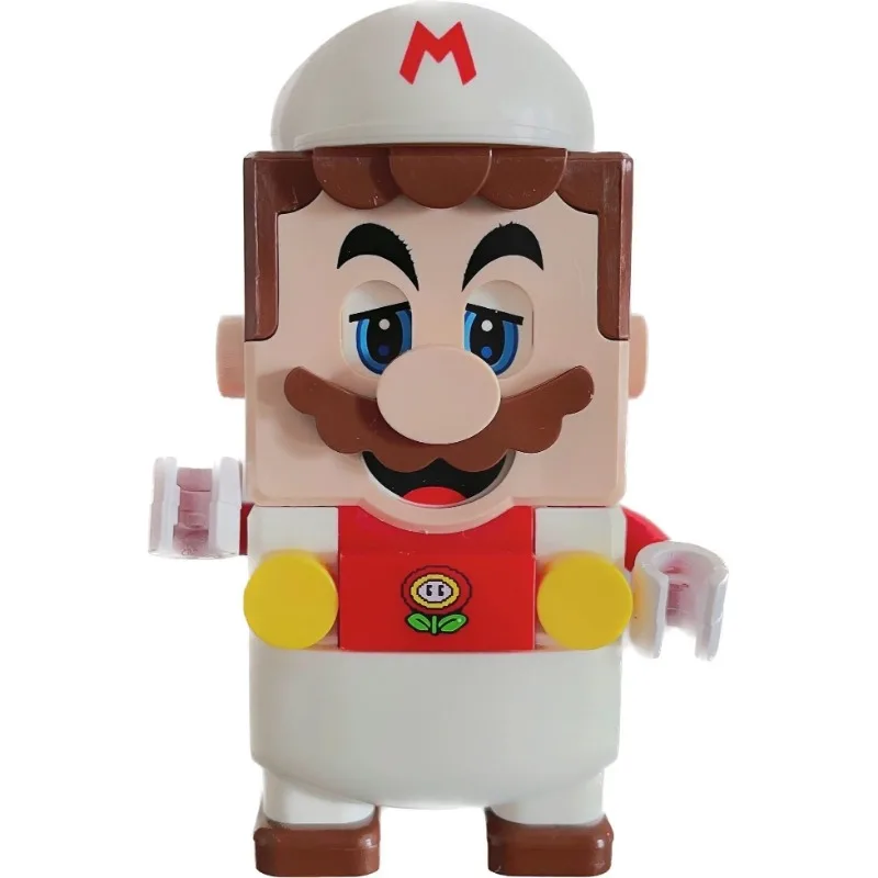 Super Mario Bros Building Blocks Anime Luigi Figure Assemble Action Model Cartoon DIY Bricks Toys for Children Birthday Gift