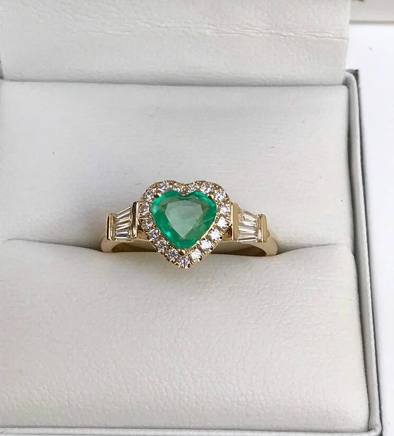 Elegant Noble Gold Color Heart Ring for Women Fashion Inlaid White Zircon Stones Wedding Rings Bride Engagement Jewelry view 5