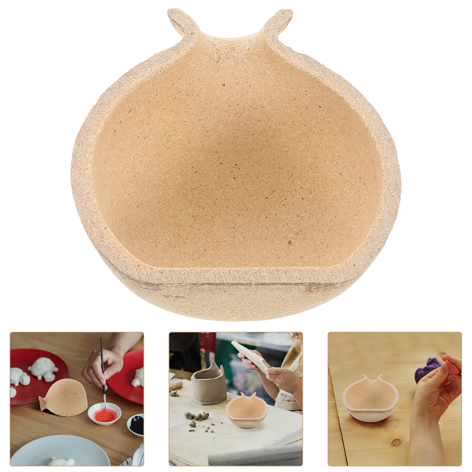 6Pcs DIY Half Vase Mold Wooden Craft Kit Unfinished Painting Flower Bottle for Kids Creative Art Home School Use