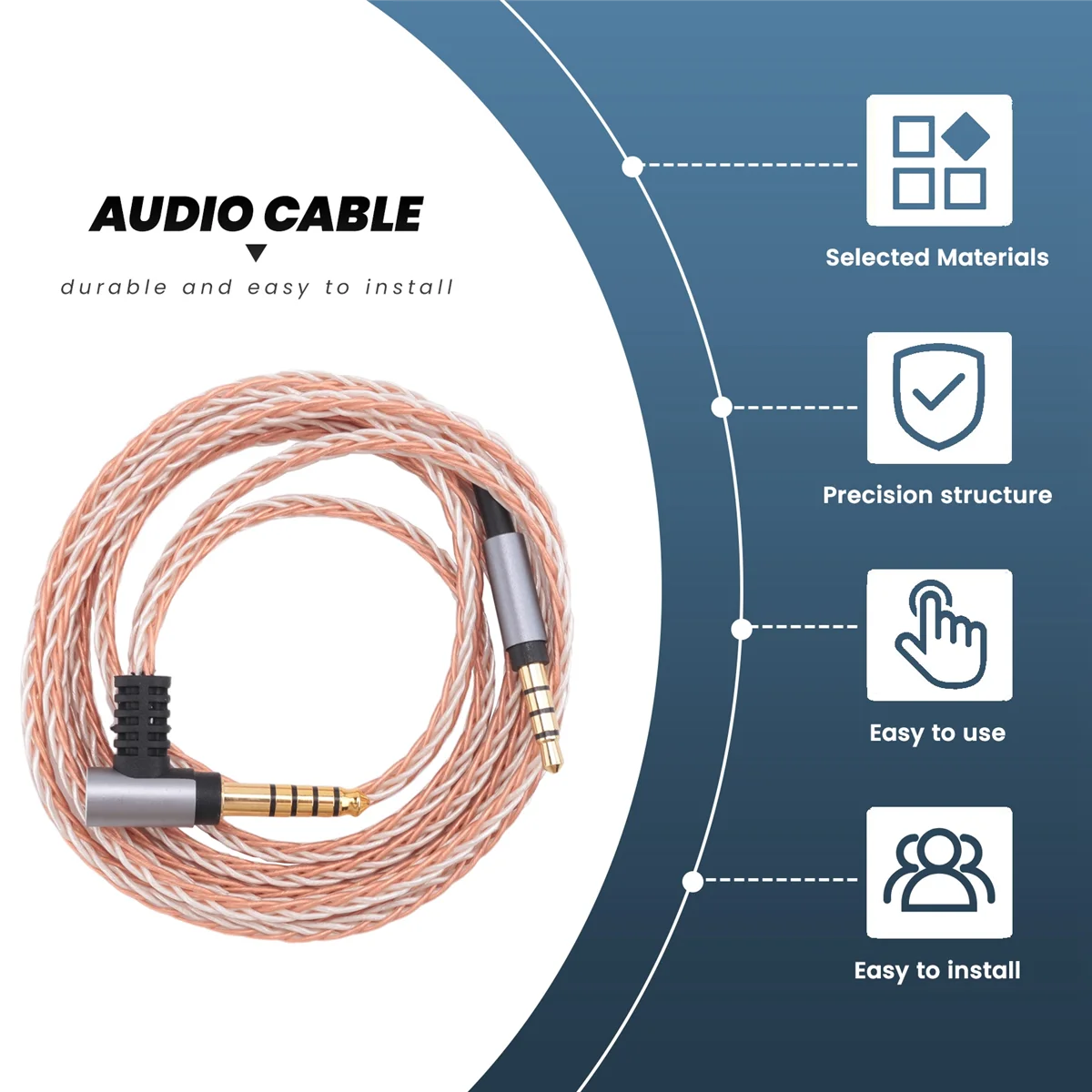 4FT/6FT 4.4mm BALANCED Audio Cable for SONY MDR-XB950N1 XB950B1 XB950 MDR-1A 1ABT 1ADAC 100ABN S12B1 HEADPHONES(1.2M)-Sunrise