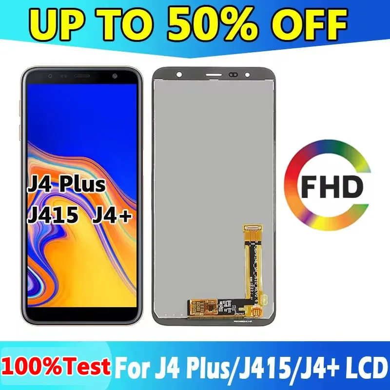 6.0 "LCD do Galaxy J4+ 2018 J4 Plus J415 J415F J410 Wymiana ekranu LCD do Galaxy J4 Plus J4+ J610 J6+ Ekran LCD