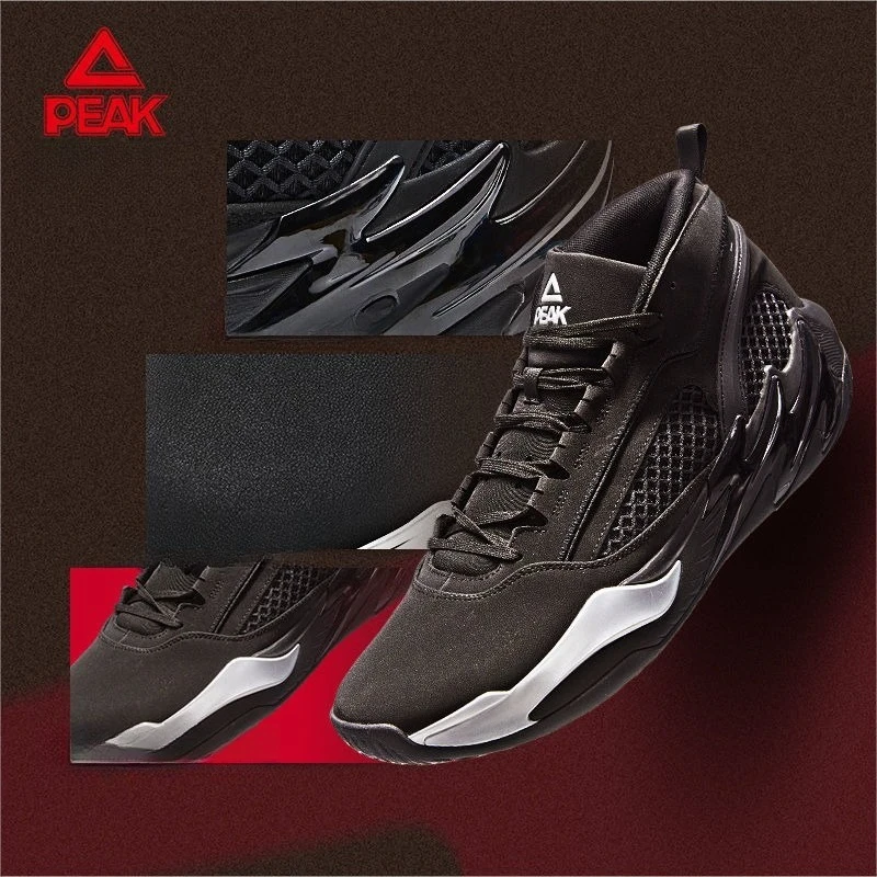 الذروة TAICHI الصيد الظل 3.0 أحذية كرة السلة للرجال ريترو جلدية مقاومة للاهتراء الرياضة في الهواء الطلق عدم الانزلاق توسيد أحذية رياضية