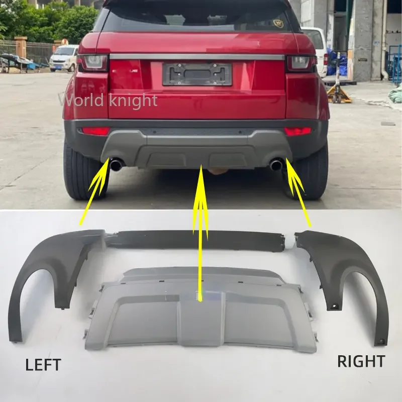 Rear Bumper Insert Exhaust Tube Cover For Range Rover Evoque Prestige Base Model  2012-2019