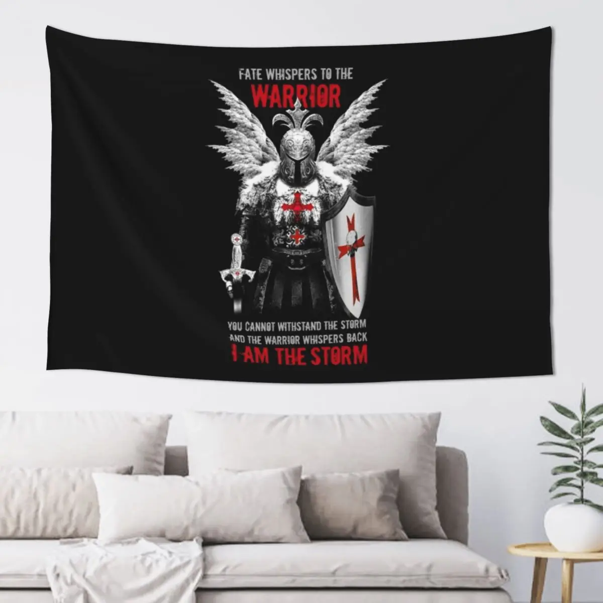 

Knights Templar Warrior Tapestry Living Room Decoration Home Decoration Decoration For Bedroom Decorative Paintings Tapestry