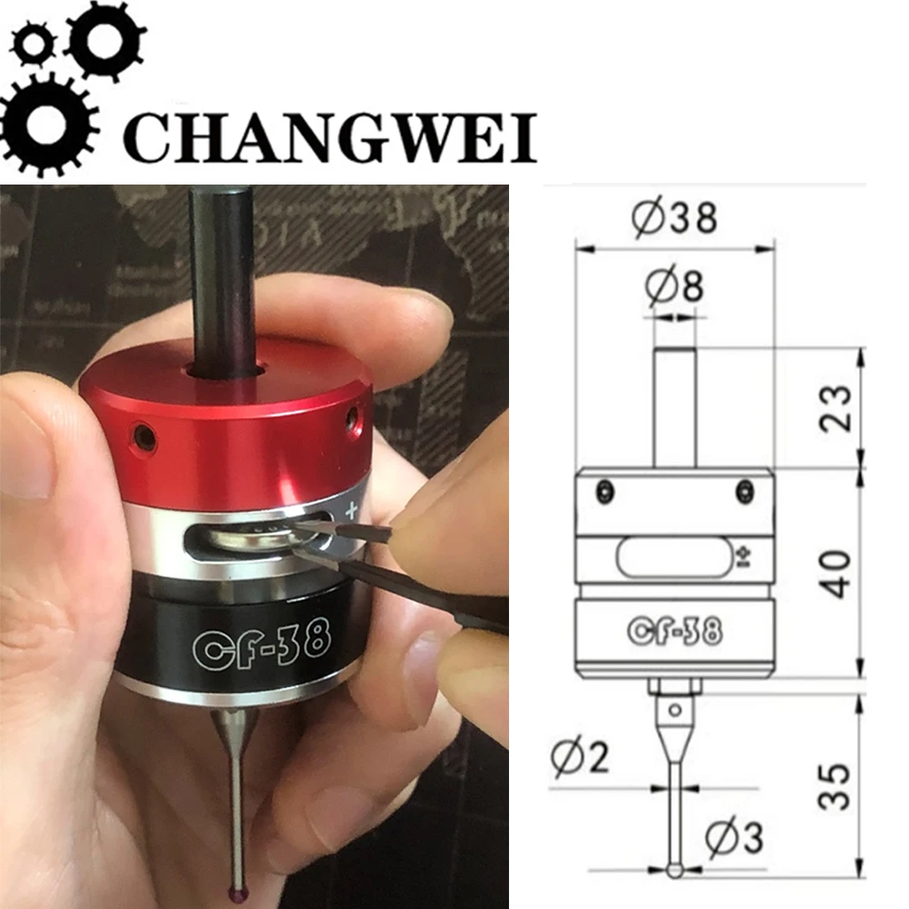 Gatilho Edge Finder Fresadora Cnc Três-coordenada Precisão Sonda Centragem Haste Ferramenta de Ajuste Instrumento 3d