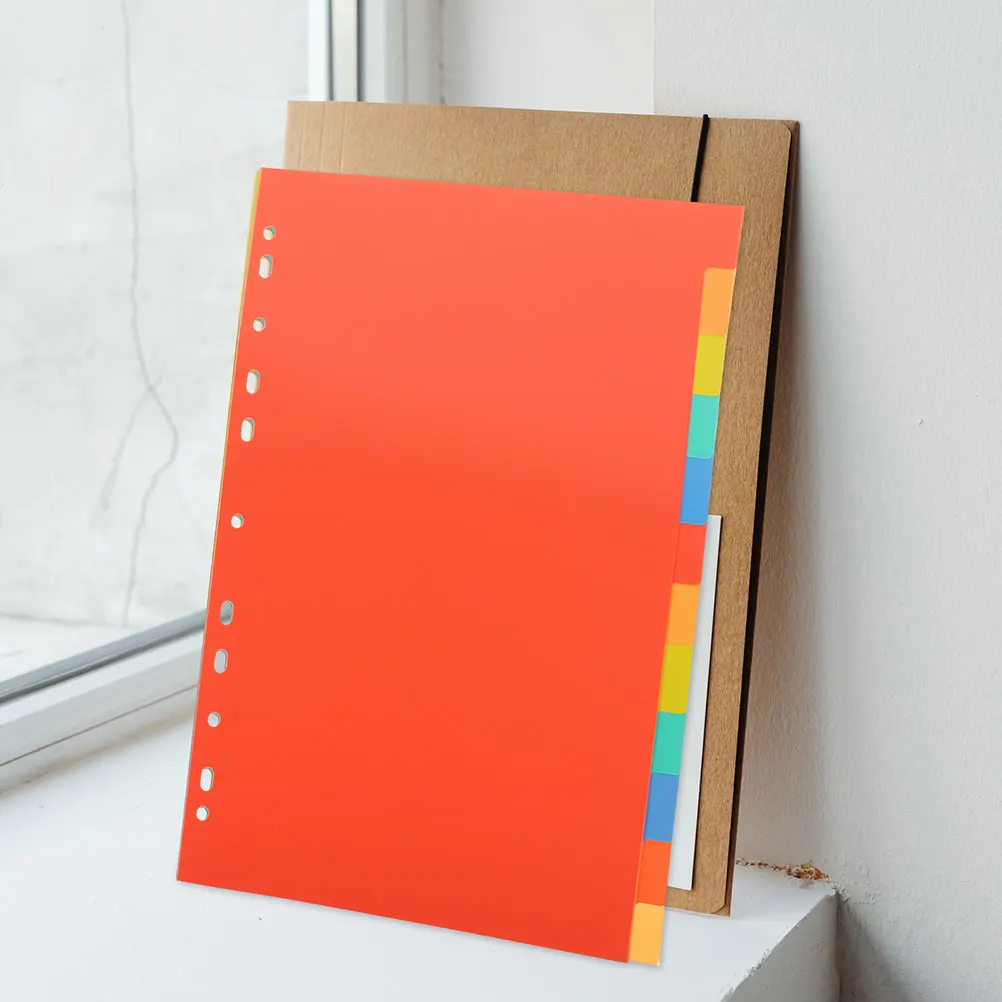 

3 Sets A4 File Separators Notebook Dividers 12 20 31 Levels PVC Writable Tabs Binder Folder Organizers Small Supplies Plastic