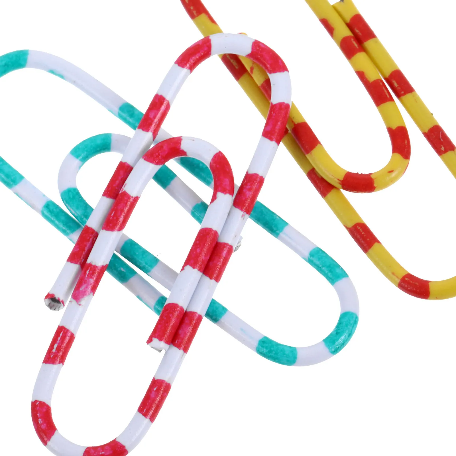 

100Pcs Zebra Pattern Decorative Paper Clips Small Colorful Steel Binder Clips for Office Document Organization Accessories