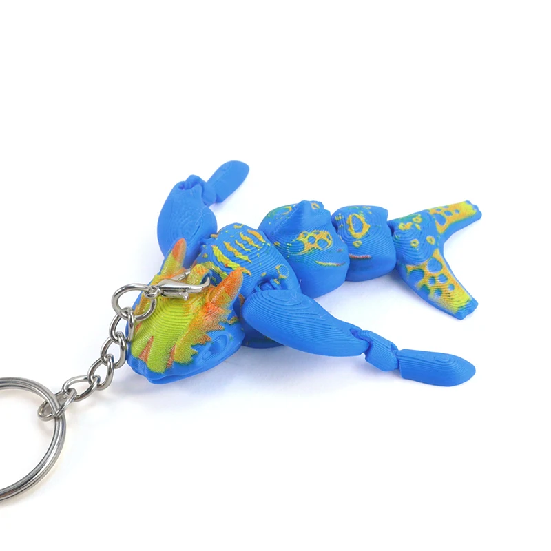 3D Printed Articulated Sea Monster Action Figure Multi-Jointed Movable Ocean Animal Model, Stress Relief Fidget Toy for Autism