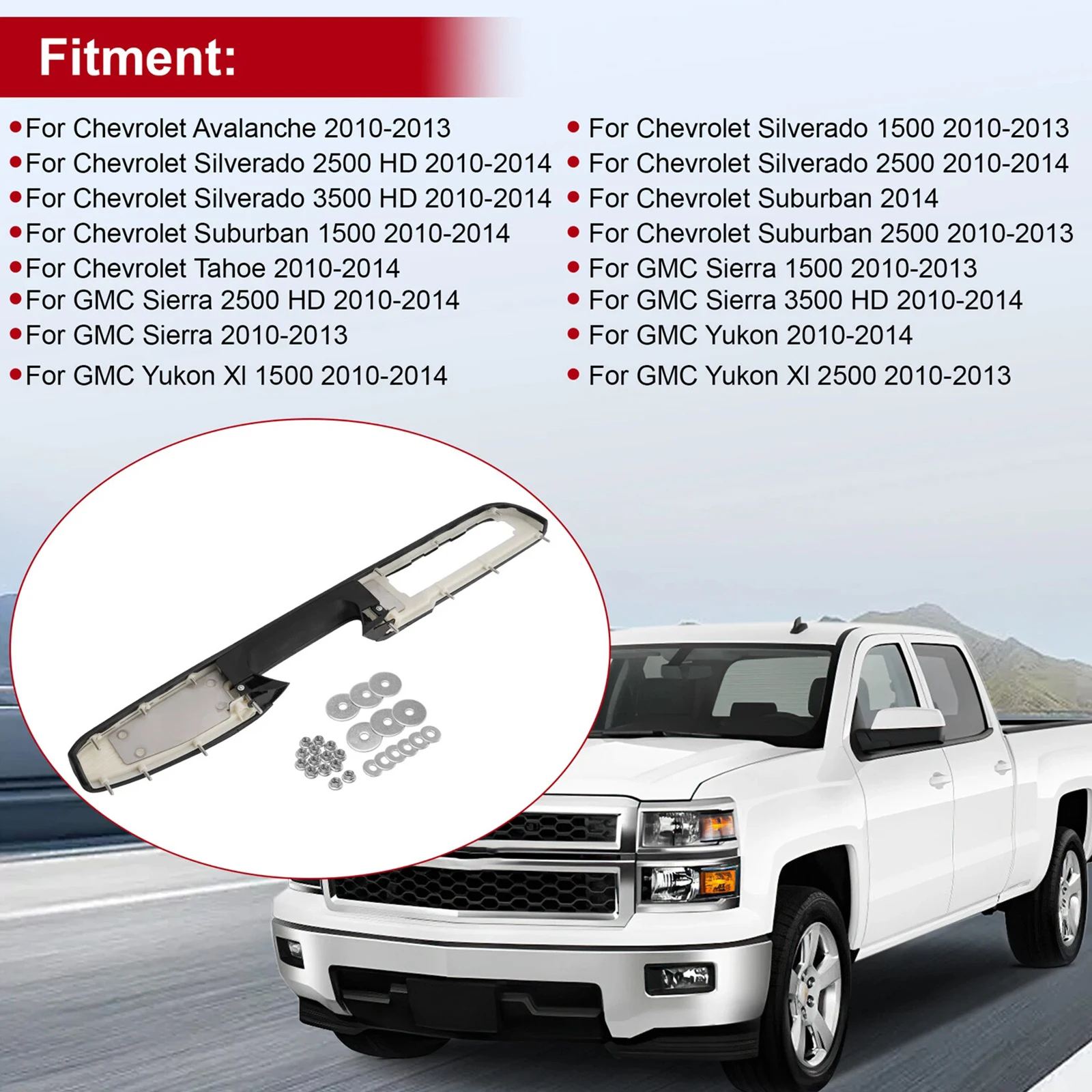 

Front Driver Side Armrest with Release Handle Front Left Driver Side Armrest Repair Kit for Chevrolet Tahoe 2010-2014