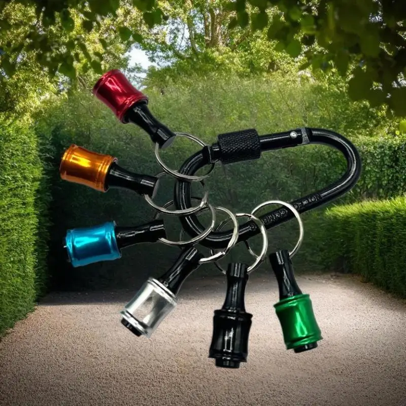 Jeu de têtes de tournevis à poignée hexagonale 1/4, jeu de tiges de Conversion de douille à changement rapide avec un porte-clés coloré 6 pièces