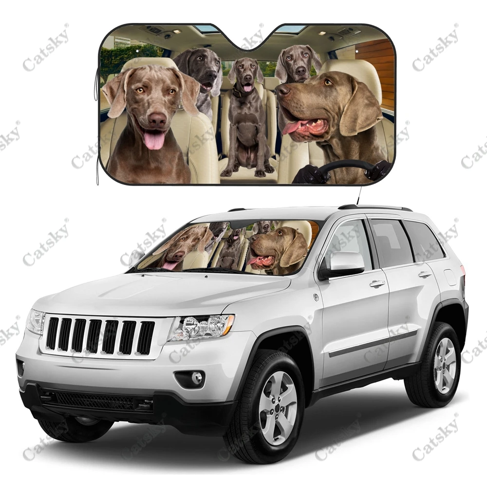 Weimaraner Car Sunshade,Car Decoration Lovers Gift,Windscreen Sun Shield For Car Window Sunshade Cover Foldable Uv Ray Reflector