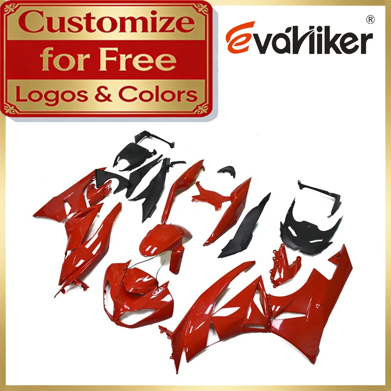 

Full Fairing Set ZX-6R 2009 2010 2011 2012 ZX6R 09 10 11 12 ABS Plastic For Kawasaki Injection Mold red Black Custom Color