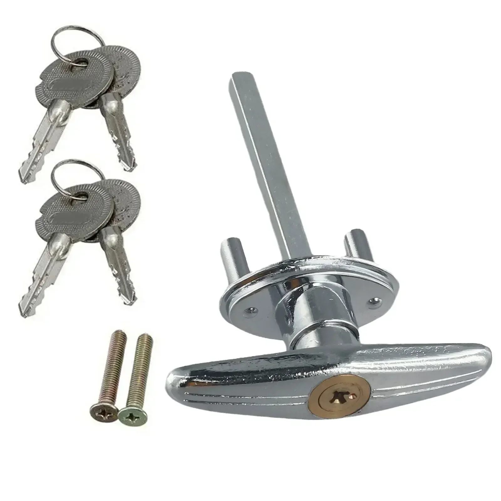 

Garage Door Lock Zinc Alloy T-type Garage Lock With T Lock Handle Suitable For Caravan Motorhome Door Lock Weather-resistant