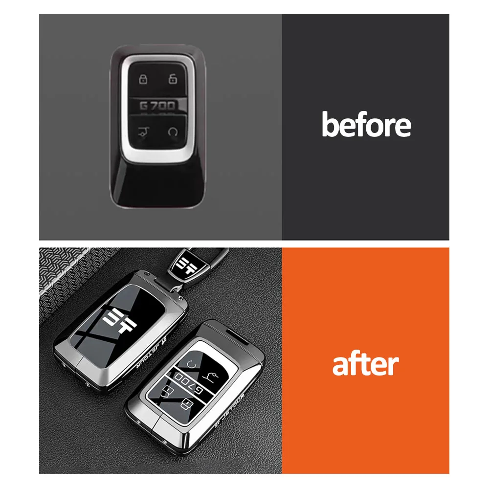 For Chery Jetour G700 2025 2026 Zinc Alloy Key Case Car Modification Accessories Key Protector Shockproof And Drop-resistant