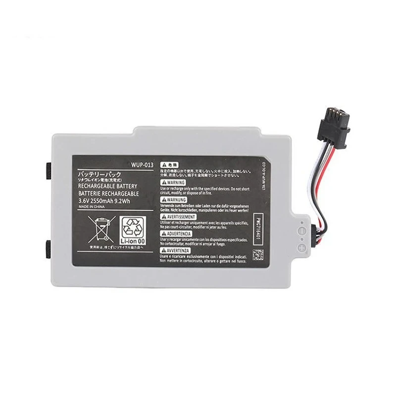 2550mah 2pcs For Nintendo Wii U WIIU PAD Wireless Gamepad Controller Replacement Batteries WUP-013 Wup013 Game Console Battery