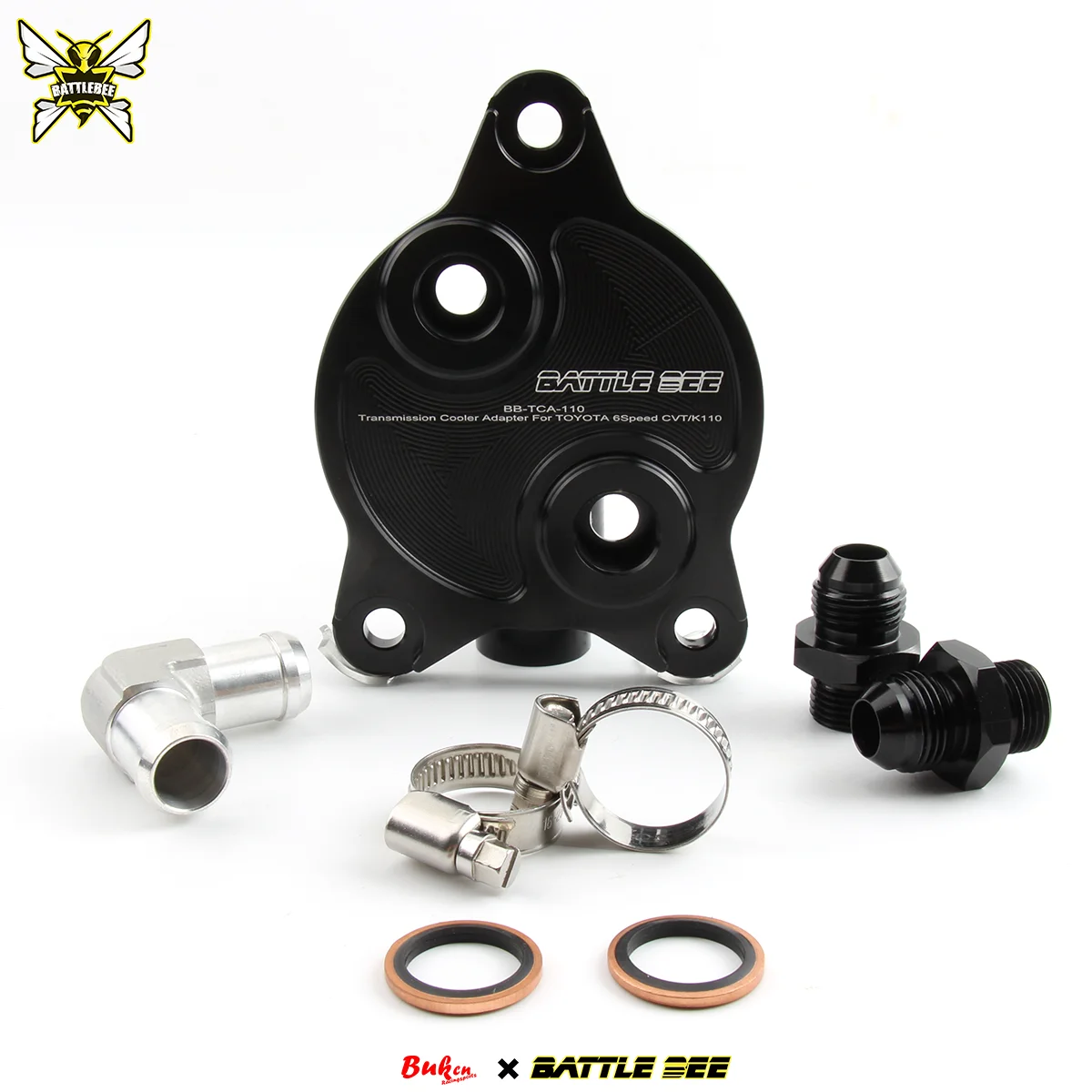 Gear Box Transmission Oil Cooler Adapter Base Plate Sandwich For TOYOTA Yaris K110/K310 6 Speed CVT Cooling System BB-TCA-110