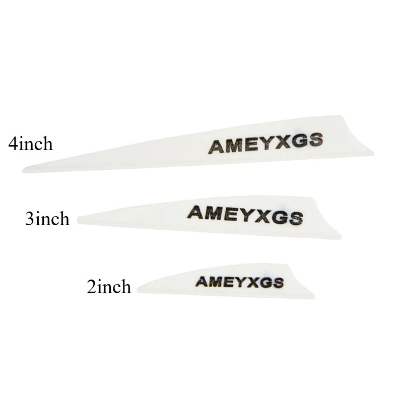 50PCS 2/3/4inch Archery Arrow Feather Shield Rubber Arrow Vanes Plastic Fletching for Outdoor Hunting Shooting Accessories