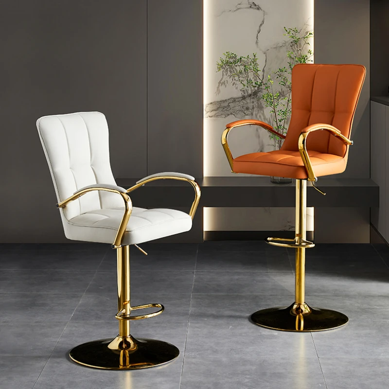 

Nordic Light Luxury Bar Chair Home Modern Simple Lift Rotating Bar Chair High Stool Banqueta Luxury Furniture