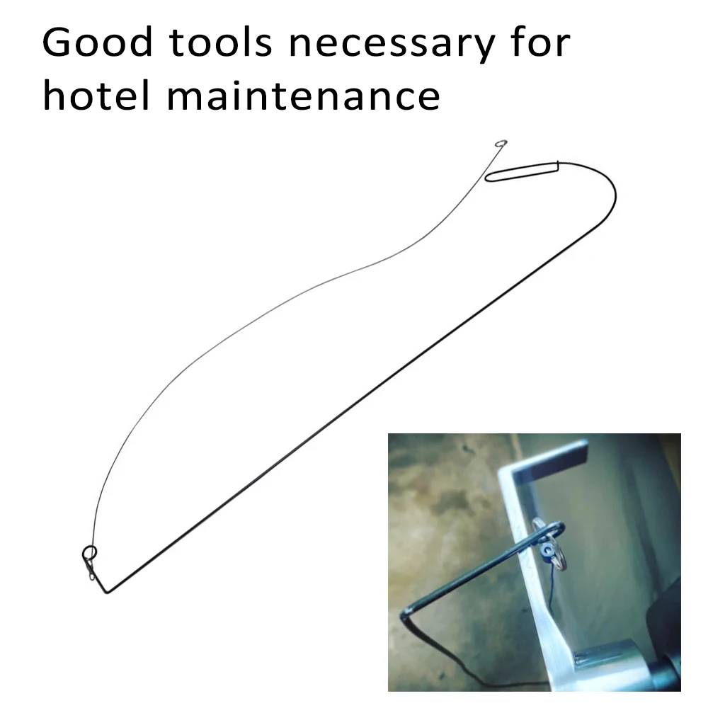 Stretch Lever Opening Tool Stainless Steel Under the Door Tool 42.5inch Length Good Tools Necessary for Hotel Maintenance
