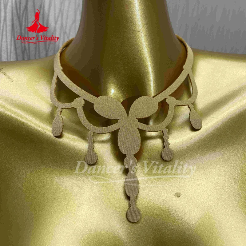 Belly Dancing Competition Accessories for Women's Senior AB Stones Necklace Adult and Girl Oriental Dance Performance Necklaces