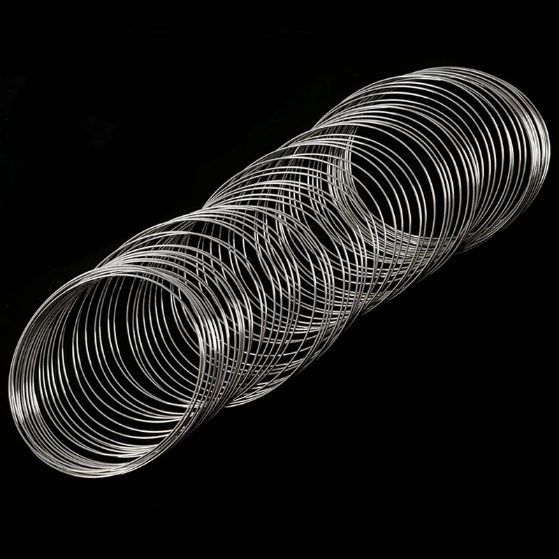 200 Schleifen Memory Perlen draht für Armband 50mm-55mm (2 Zoll-2 Zoll) Durchmesser