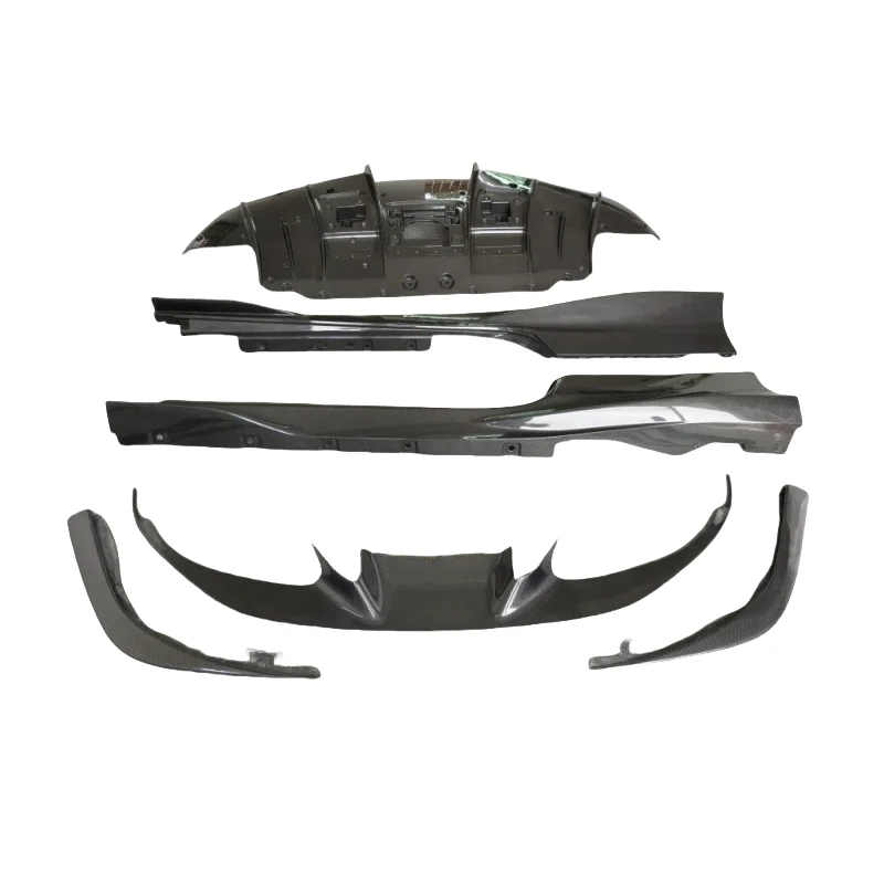 

Передняя губа из углеродного волокна в стиле OEM, передний уголок, боковая юбка заднего диффузора, подходит для комплекта кузова Ferrari F8