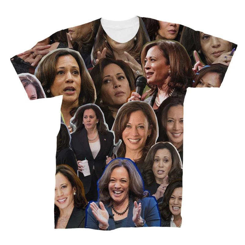 Fashion 3D Kamala Devi Harris Printing T Shirt Vice-President Of The United States Graphic Tee Shirts For Women T-shirts Clothes