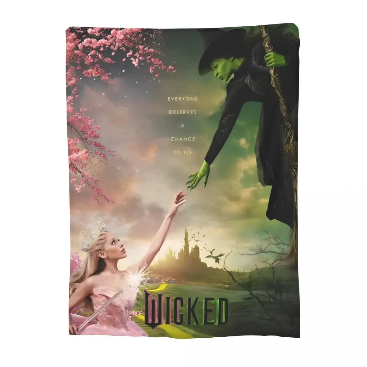 Epic Musical Fantasy Film W-Wicked Flannel Blankets Funny Throw Blankets for Home Hotel Sofa