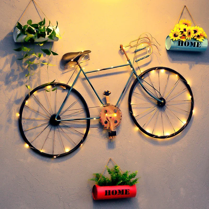 Retro industrial style bicycle bar catering pendant decoration BBQ decoration creative decoration