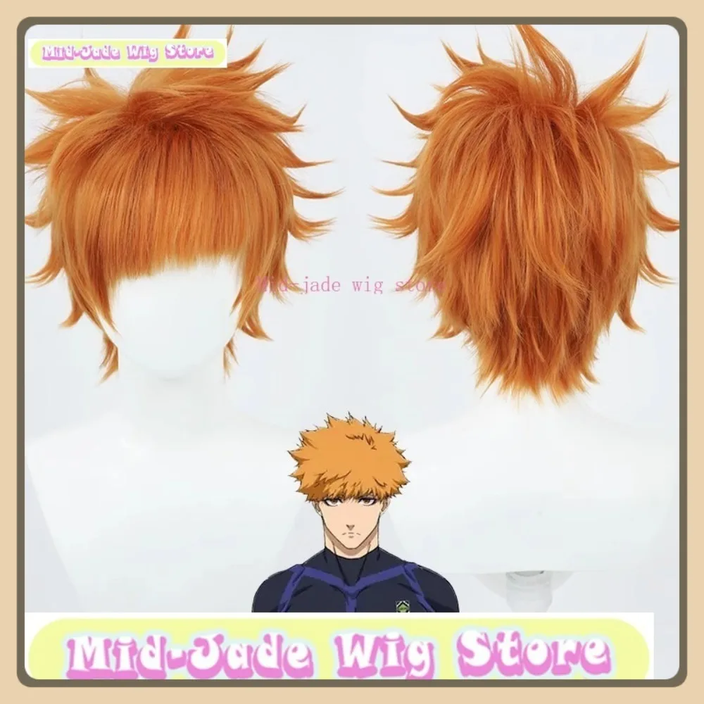 Mid-jade Wig Store Rensuke Kunigami Cosplay Wig Halloween Anime Game Role Playing Synthetic Hair