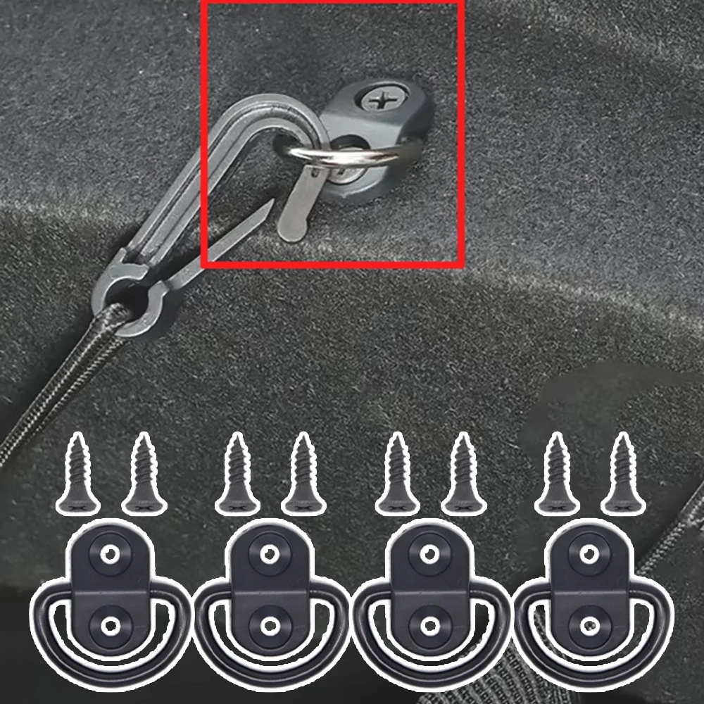 Cargo Net Floor Hook Akcesoria Tylny bagażnik Boot Cargo Floor Net Tie Down Hook Ring Loop Hanging Flat Screen Net Fixing Kit