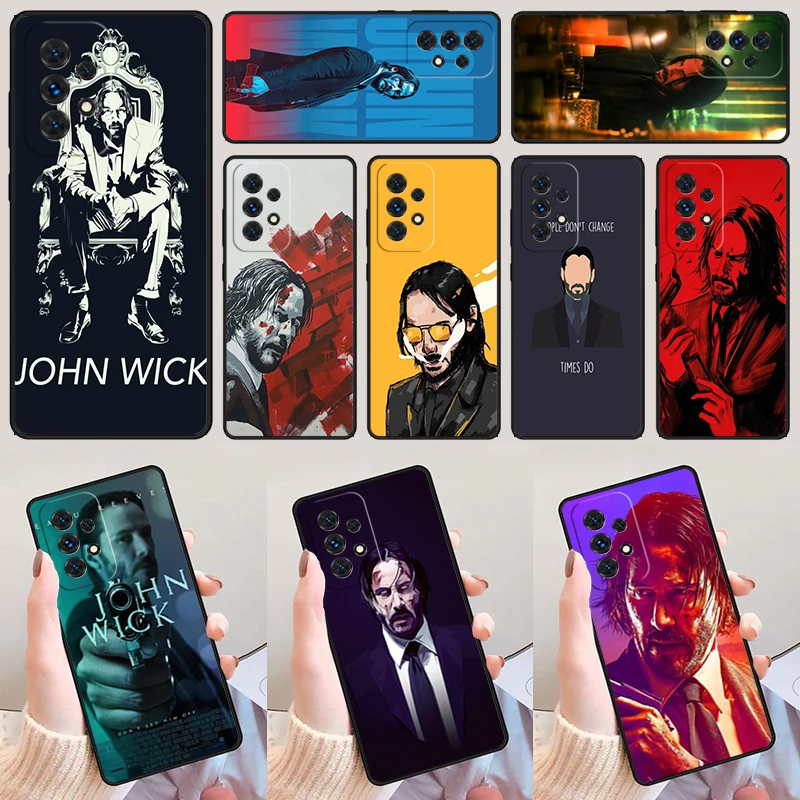 Film J-John Wick Bab For Samsung Galaxy A52 A72 A73 A20e A21S A50 A70 A11 A12 A42 A31 A40 A51 A71 A32 A80 A91 Phone Case