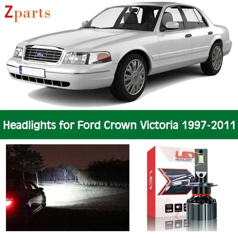 

Car Headlight Bulbs For Ford Crown Victoria 1997-2011 LED Headlamp Low High Lightings Beam Canbus Auto Lights Lamp Accessories