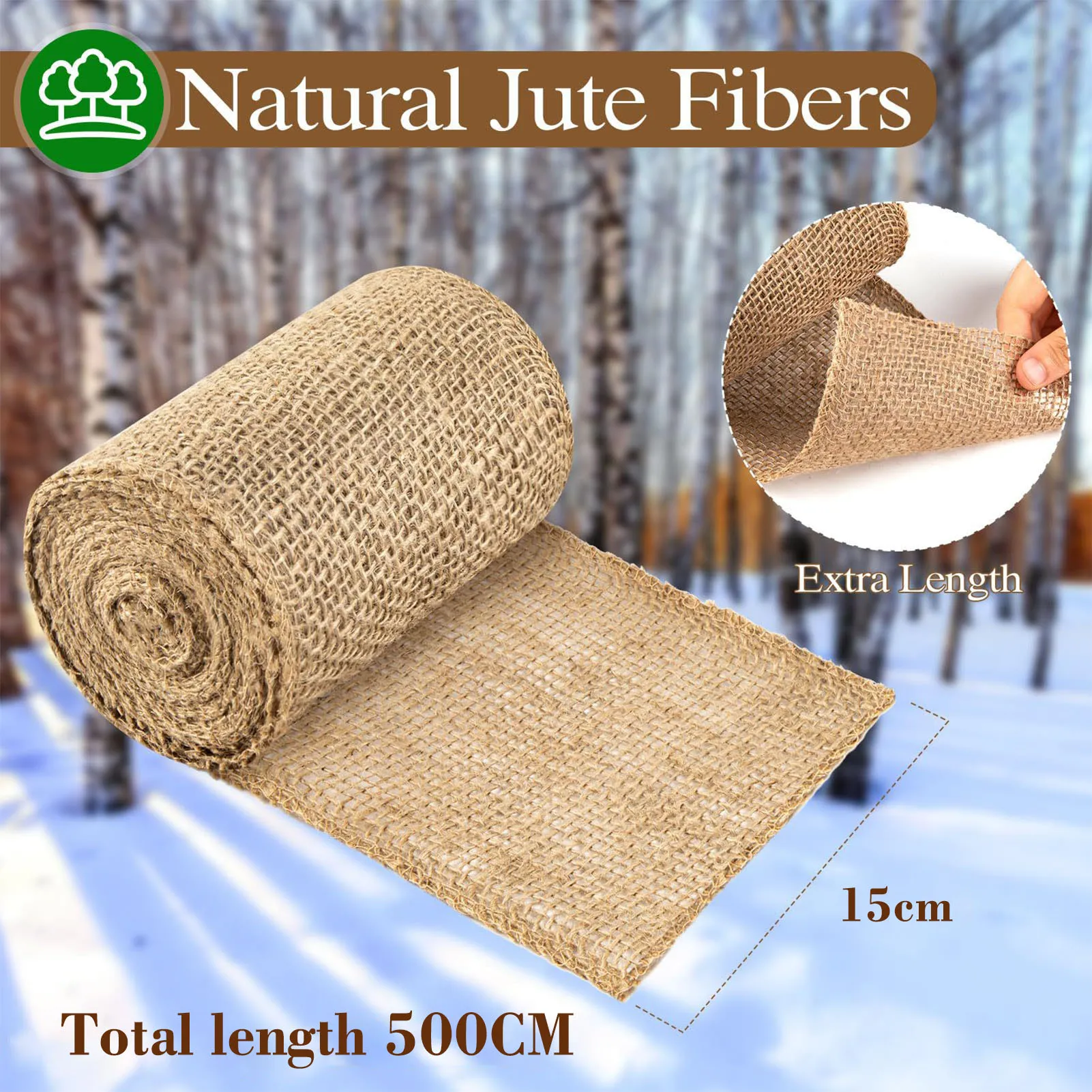 Natural Burlap Tree Protector Help Trees Resist Cold Frost Bandage Wraps for Different Types of Trees
