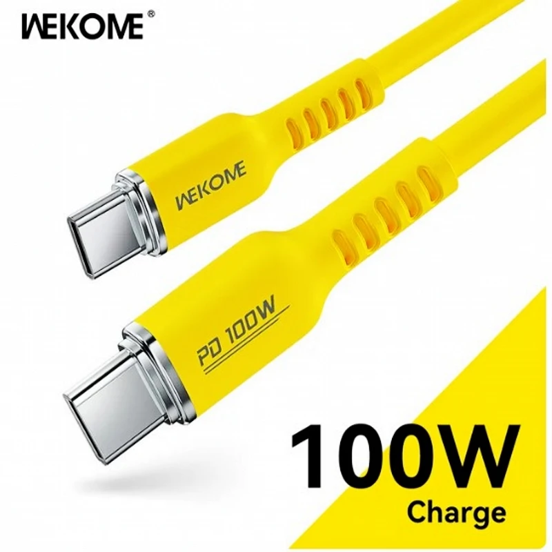 WEKOME-Cable de silicona líquida de carga rápida tipo C, Cable de carga de 100W para iPhone 15, Xiaomi y Samsung