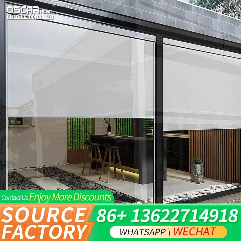 Outdoor Heavy Duty Outside Mount Backyard Roller Blinds for Patio Garden Balcony Rolling Blind