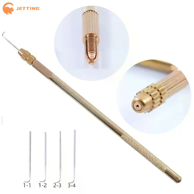 Ventilating Needle For Lace Wig Making Detachable Brass Handle Wig Making Repair Needles For Wig Making Hair Extention Tools