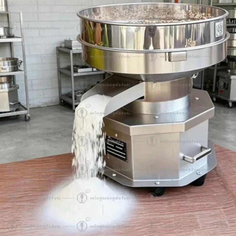 Electric Vibrating Sieve Stainless Steel Powder Sifter for Herbal Food Processing