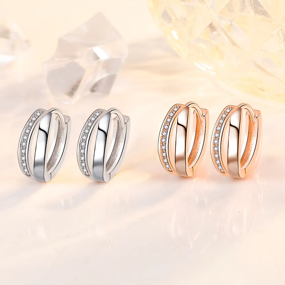 أقراط من الفضة الإسترليني عيار 925 يومية متعددة الاستخدامات من الزركون هدية لحفلات أعياد الميلاد والذكرى السنوية #1