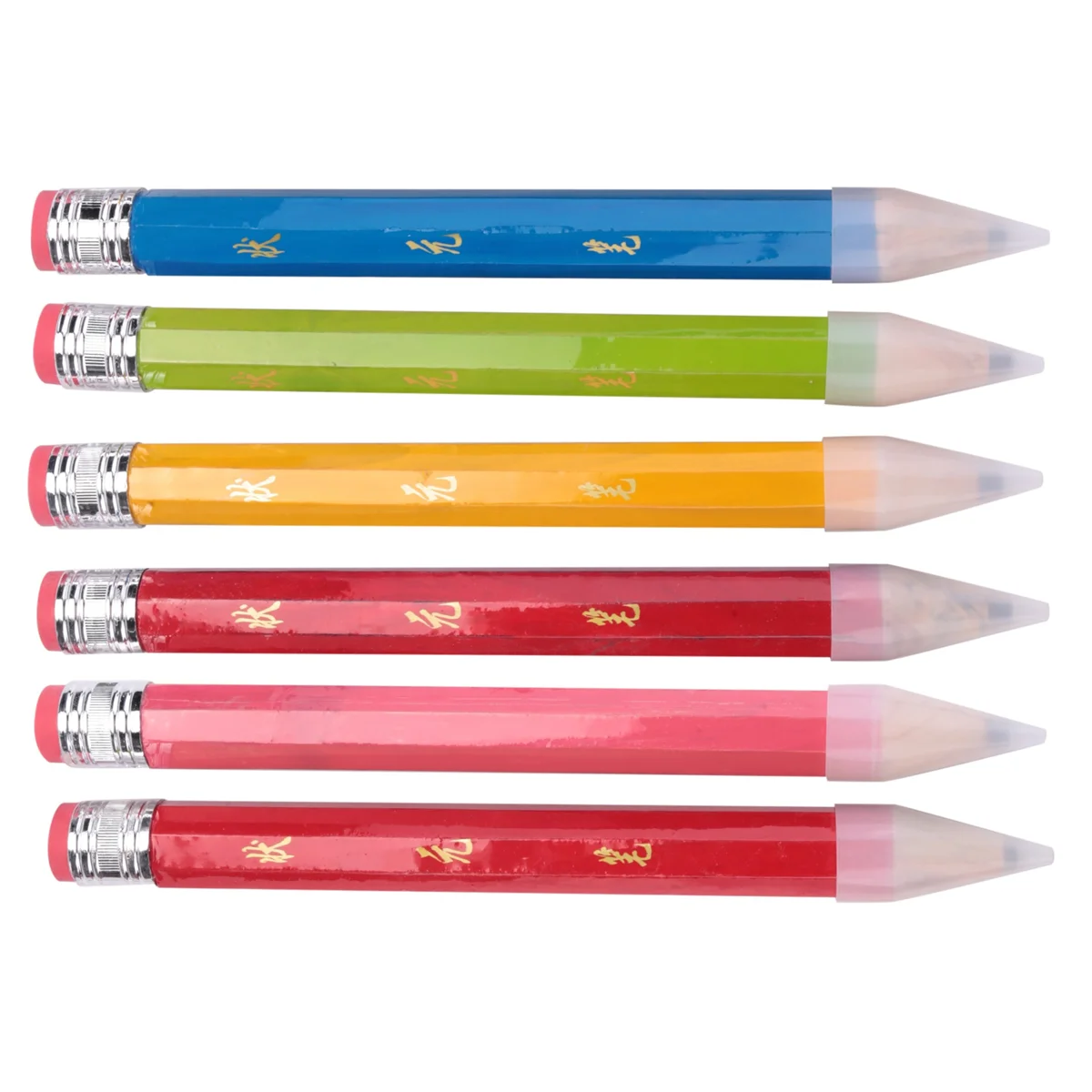 ABNP 6 stuks houten jumbo-potloden voor rekwisieten, grappig groot potlood enorm gigantisch potlood 14 inch potlood voor thuis- en schoolbenodigdheden